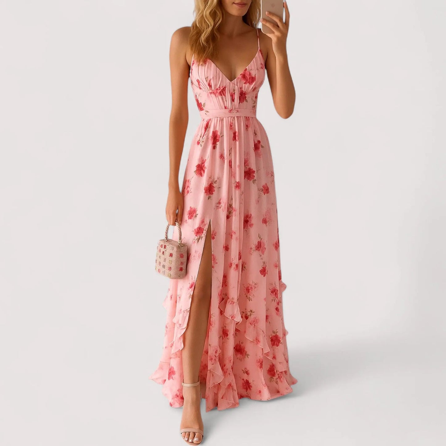 Elva™ | Schlankmachendes Schlitzkleid
