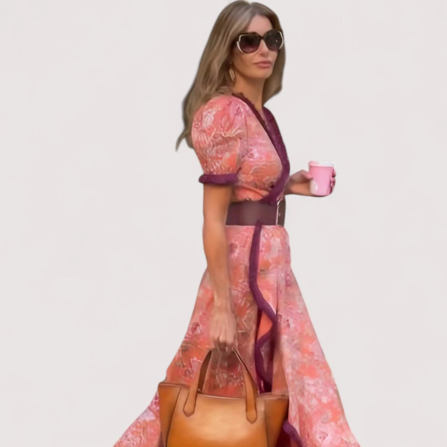 Sif™ | Elegantes Rosa Maxikleid