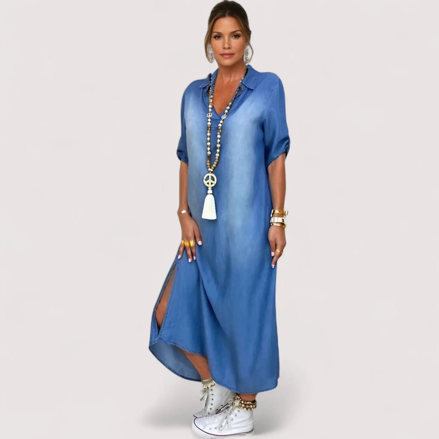 Zava™ | Langes Kleid im Jeans-Look