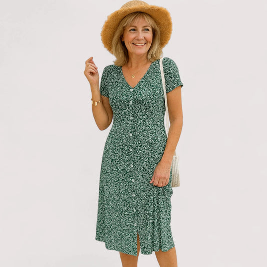 Giulia™ | Knopfkleid mit V-Ausschnitt