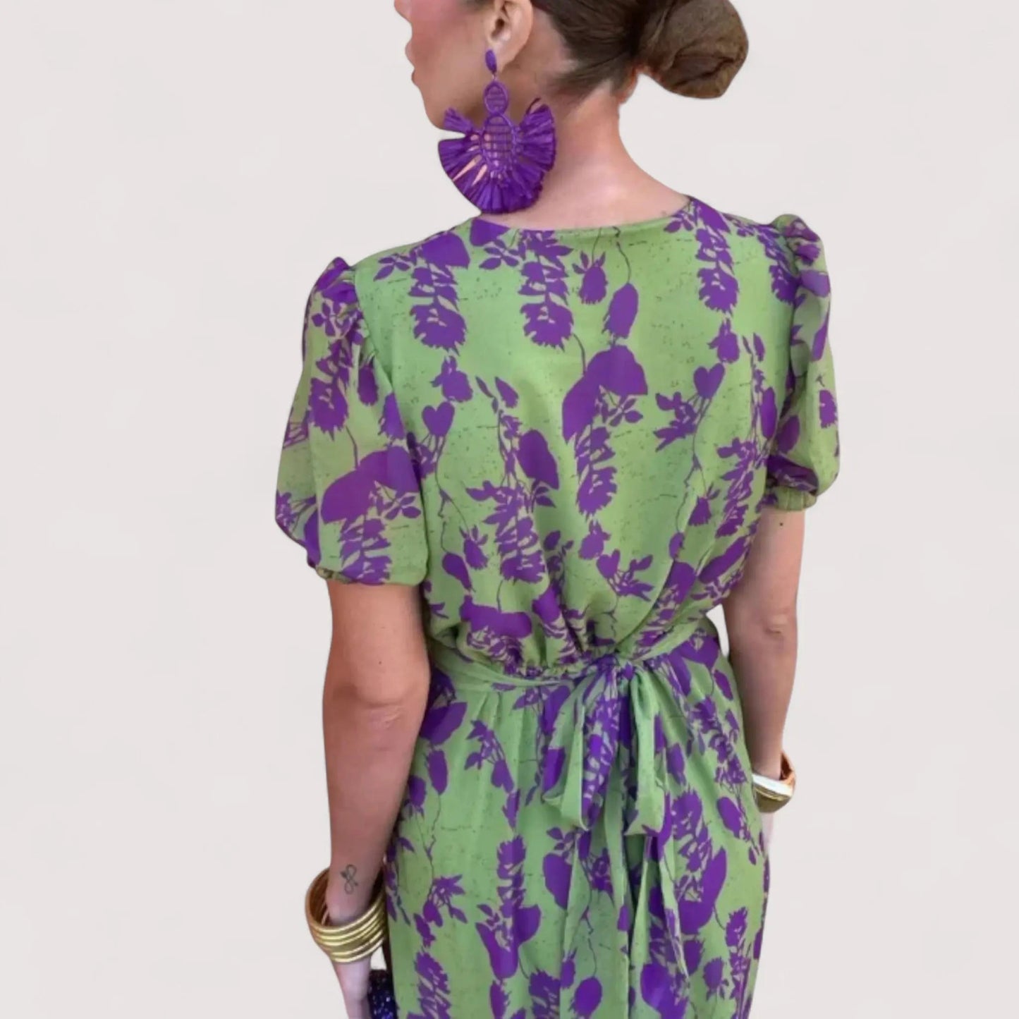Adelina™ | Blumenkleid mit V-Ausschnitt