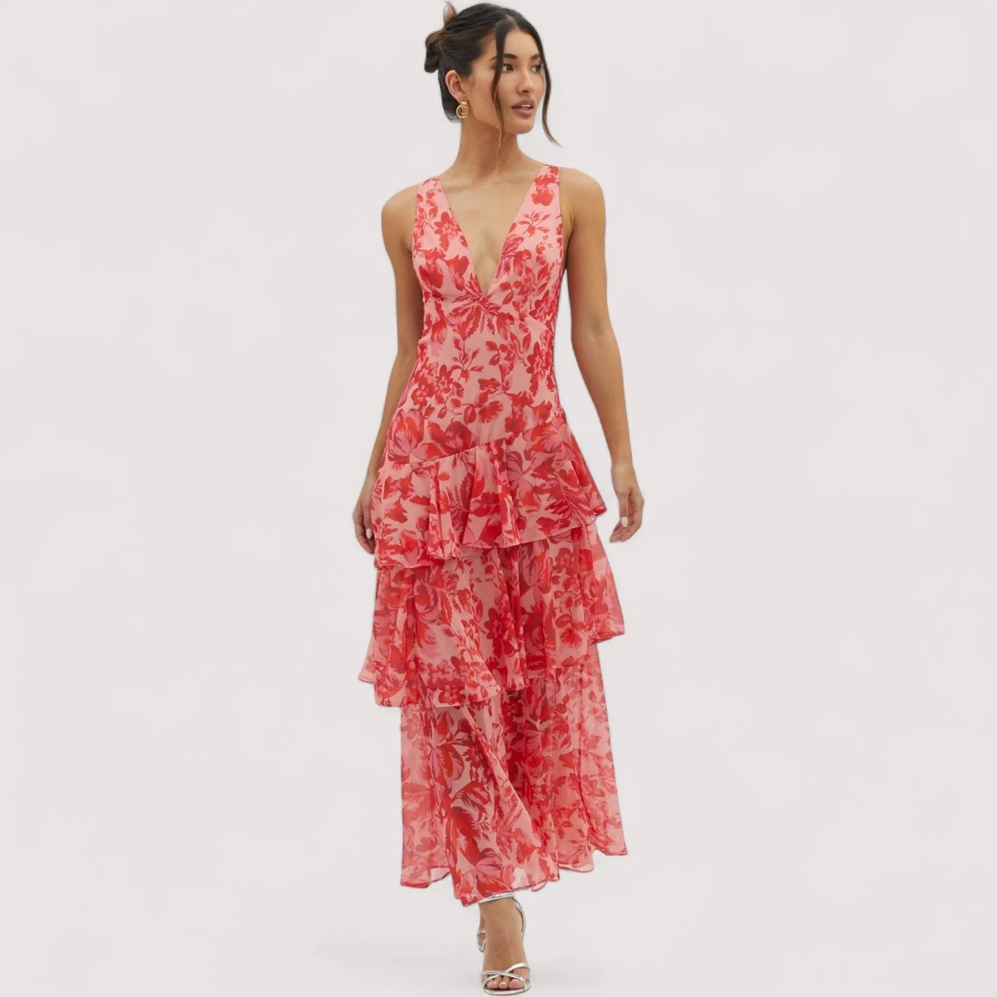 Graziella™ | Midi-Kleid mit Blumenmuster
