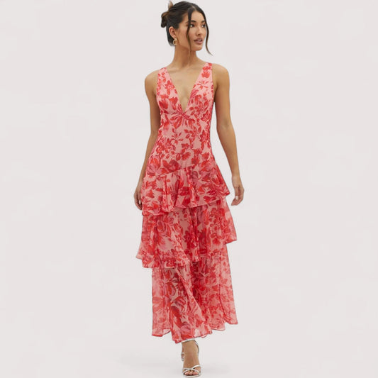 Graziella™ | Midi-Kleid mit Blumenmuster