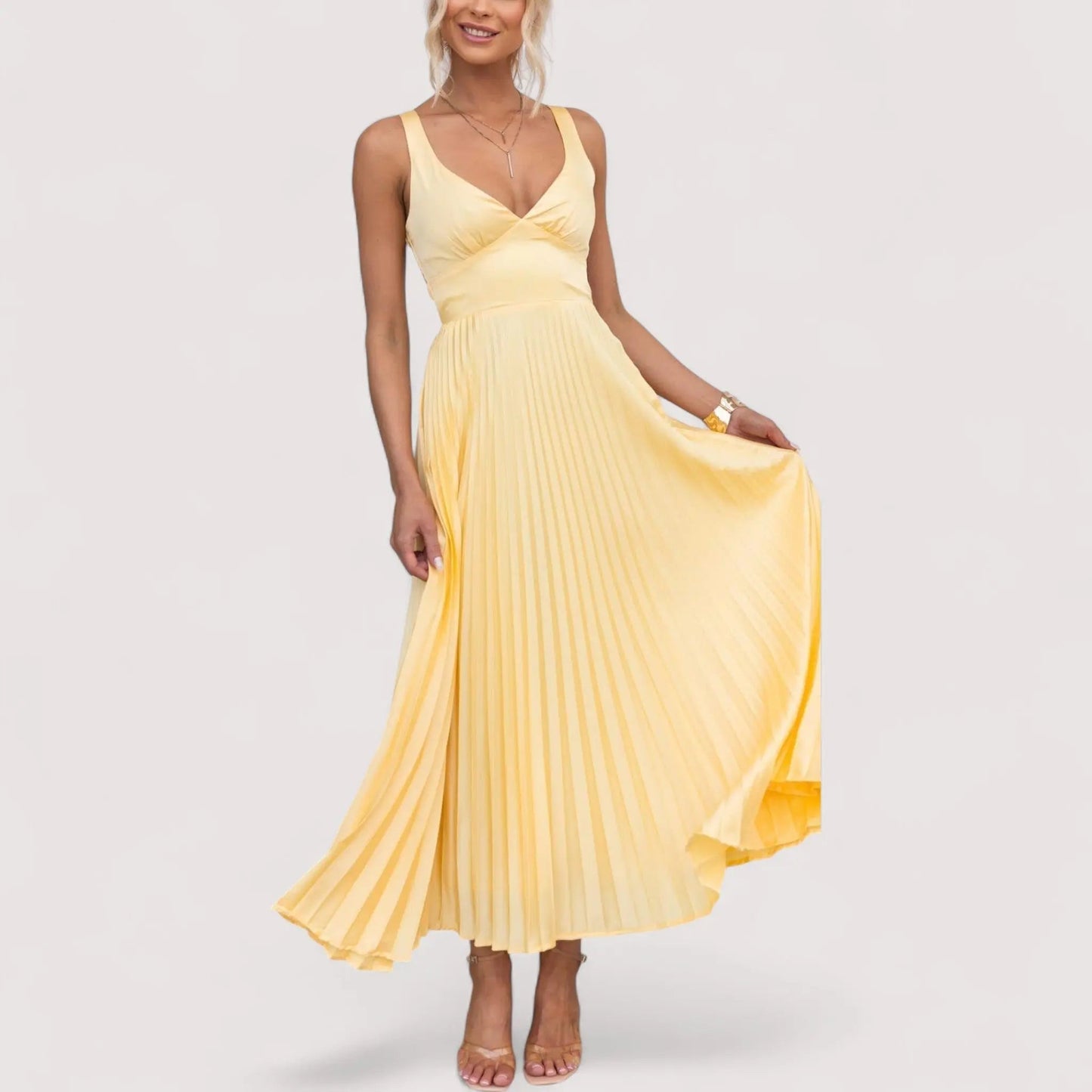 Sarina™ | Gelbes Maxikleid