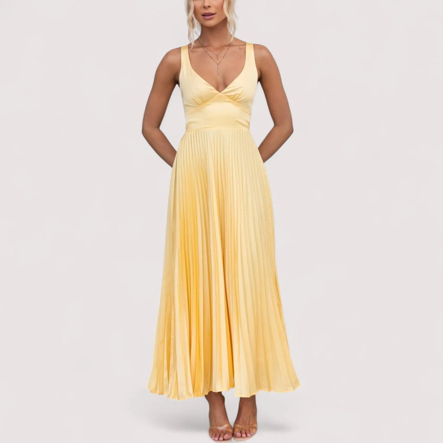 Sarina™ | Gelbes Maxikleid