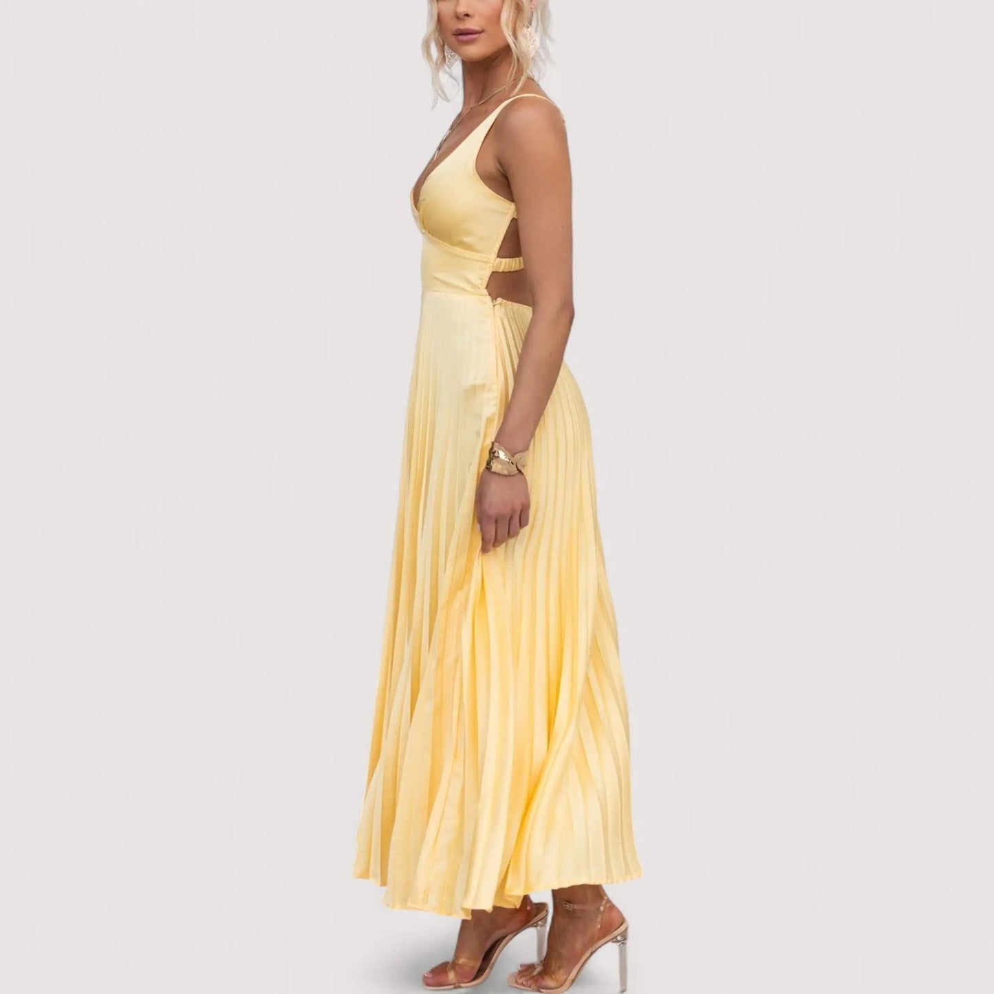 Sarina™ | Gelbes Maxikleid