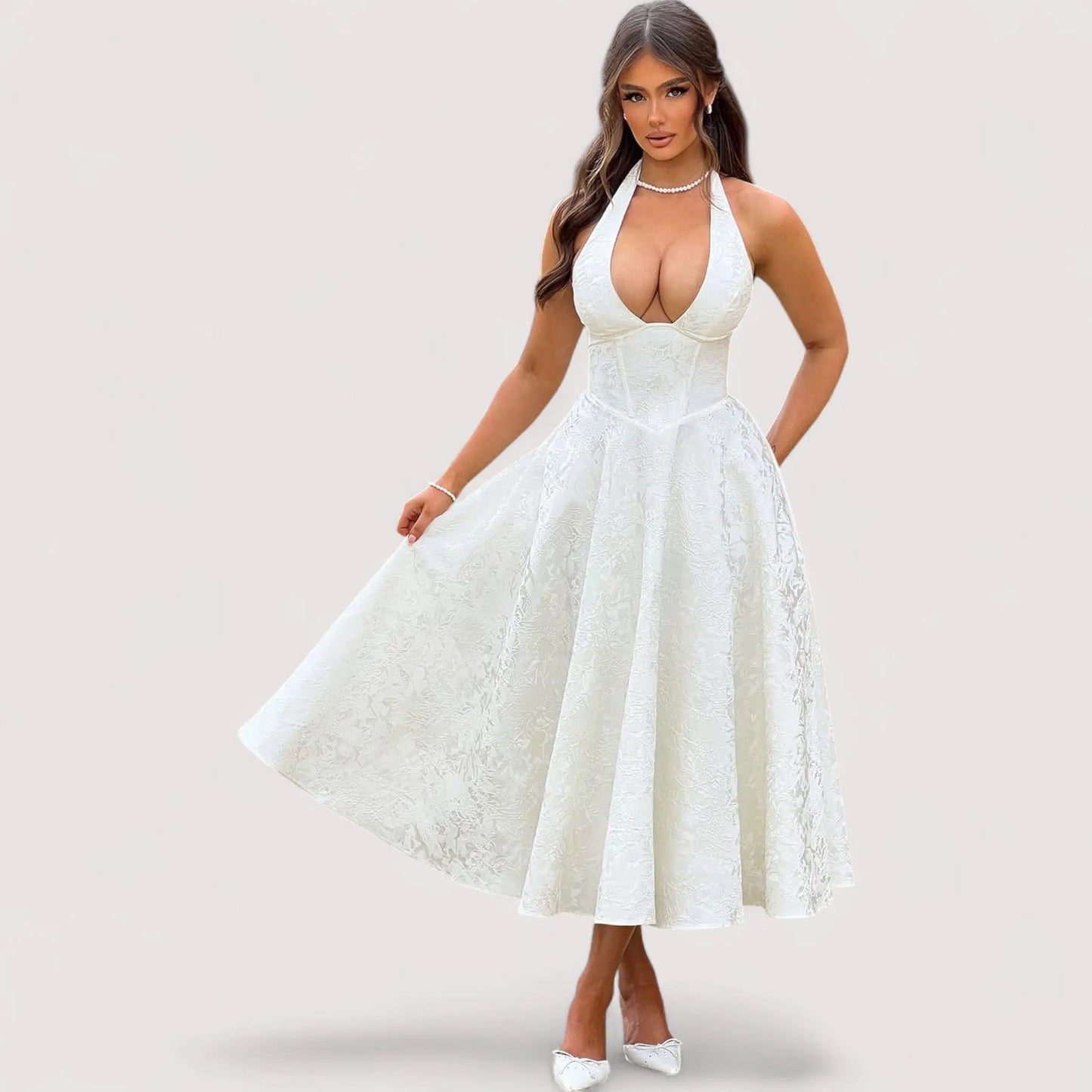 Amalie™ | Midikleid mit Neckholder