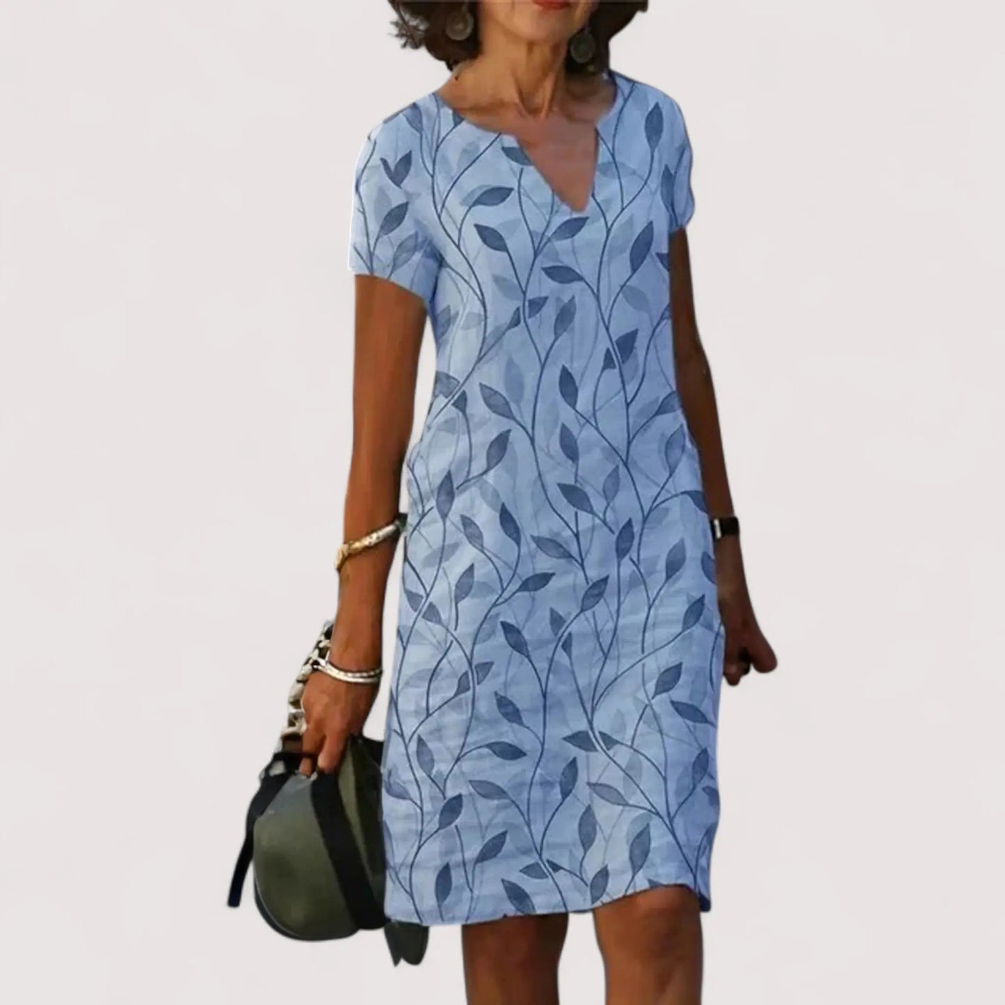 Jeanne™ | V-Ausschnitt-Kleid mit Print